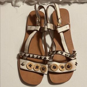 Elegant Women's Sandals with Floral Accents